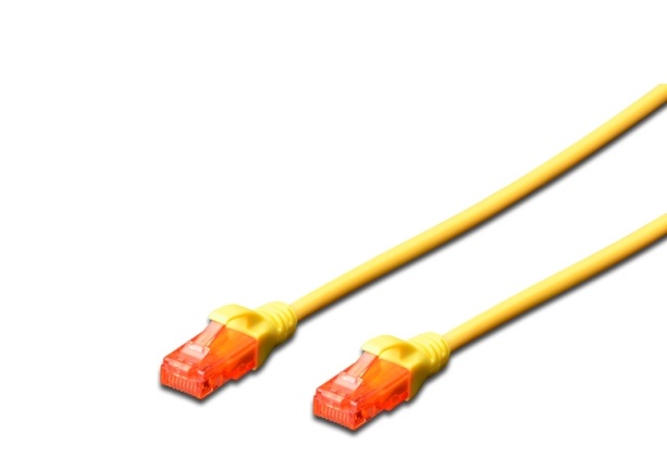 CAT 6 U-UTP patch cable, Cu, LSZH AWG 26/7, length 1 m, yellow