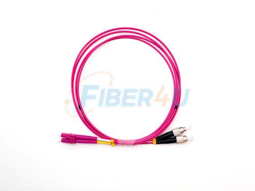 LC-FC OM4 MM Duplex PatchCord Front