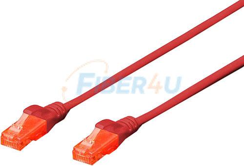 CAT6 U-UTP Ethernet Kablosu Kırmızı 3 Metre resmi