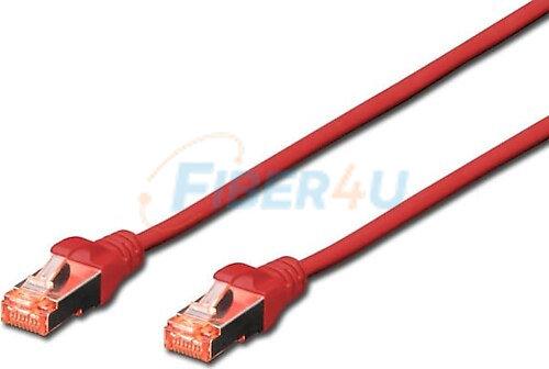 CAT6A S-FTP Ethernet Kablosu Kırmızı 0,5 Metre resmi