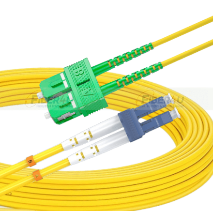 SC/APC-LC/UPC SM 9/125µ Single Mode Duplex Fiber Optik Patch Cord SC/APC-LC/UPC SM Duplex PatchCord