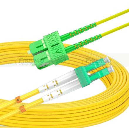 SC/APC-LC/APC SM 9/125µ Single Mode Duplex Fiber Optik Patch Cord SC/APC-LC/APC SM Duplex PatchCord