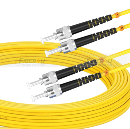 ST/APC-ST/APC SM 9/125µ Single Mode Duplex Fiber Optik Patch Cord ST/APC-ST/APC SM Duplex PatchCord