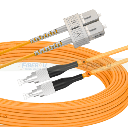 SC-FC OM1 62,5/125µ MultiMode Duplex Fiber Optik Patch Cord SC-FC OM1 MM Duplex PatchCord