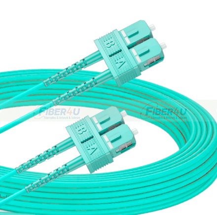 SC SC OM3 50/125µ MultiMode Duplex Fiber Optic Patch Cord / Jumper SC SC OM3 MM Duplex PatchCord