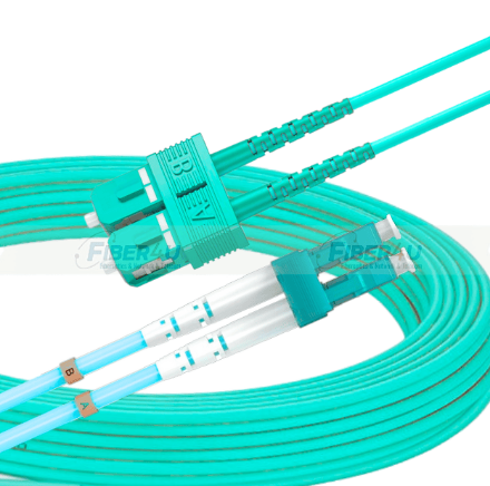 SC LC OM3 50/125µ MultiMode Duplex Fiber Optic Patch Cord / Jumper SC LC OM3 MM Duplex PatchCord