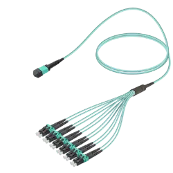 MPO Fiber Kablo Female-LC/UPC Base-12 MM OM3  resmi