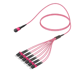 MPO Fiber Kablo Female-LC/UPC Base-12 MM OM4  resmi