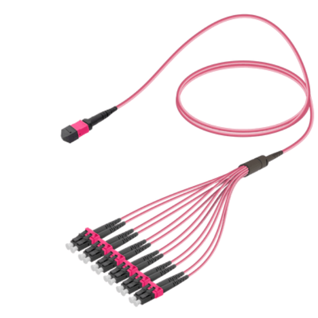 Picture of MPO Fiber Kablo Female-LC/UPC Base-12 MM OM4 