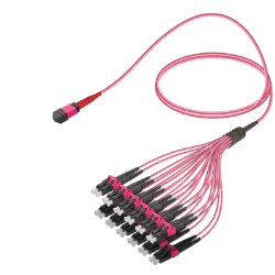 MPO Fiber Kablo Female-LC/UPC Base-24 MM OM4  resmi