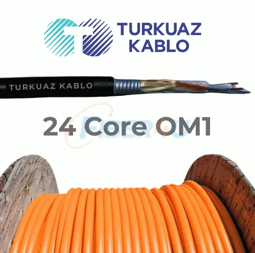 24 Core Fiber Optik Kablo Multi Mode OM1 Çok Tüplü resmi