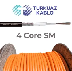 4 Core Fiber Optik Kablo Single Mode  resmi