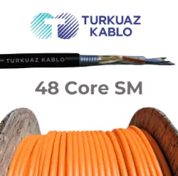 48 Core Fiber Optik Kablo Single Mode  resmi