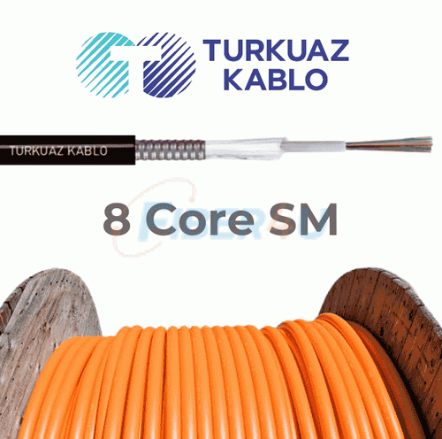 8 Core Fiber Optik Kablo Single Mode  resmi
