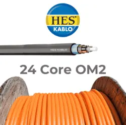 24 Core Fiber Optik Kablo OM2 MM Çok Tüplü resmi