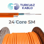 Askı Telli 24 Core Fiber Kablo SM Tek Tüp resmi
