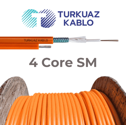 Askı Telli 4 Core Fiber Kablo SM için detayları göster Askı Telli 4 Core Fiber Kablo SM resmi