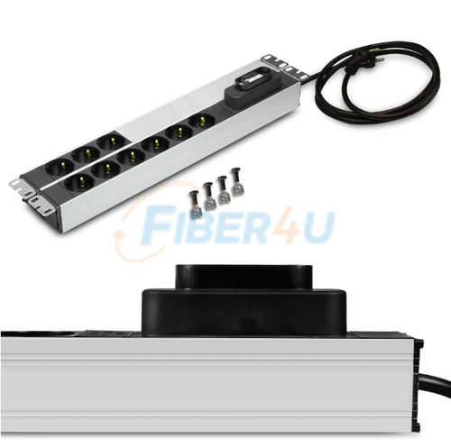 PDU Rack Priz – 9xSchuko Anahtarlı - 2U resmi