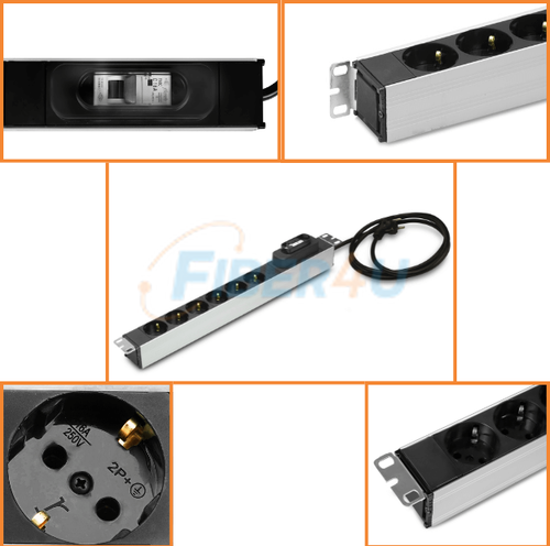 6xDIN49440 Koruma 1U Priz Y resmi