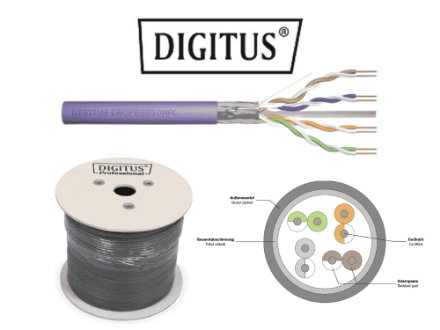 DIGITUS CAT6 F-UTP Data Kablo için detayları göster DIGITUS CAT6 F-UTP Data Kablo resmi