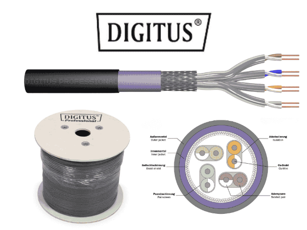 DIGITUS CAT7 S-FTP Data Kablo Dış Ortam resmi