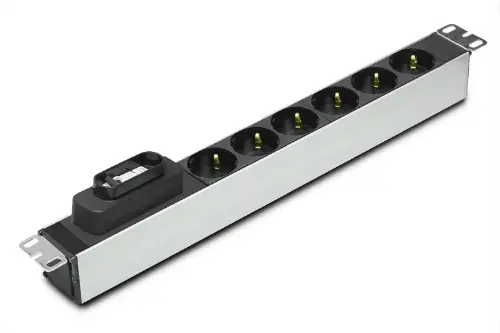 PDU Rack Priz – 6xSchuko Otomatik Sigortalı resmi
