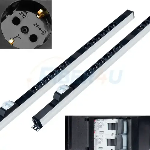 PDU Rack Priz – 12xSchuko Dikey Tip 26U resmi