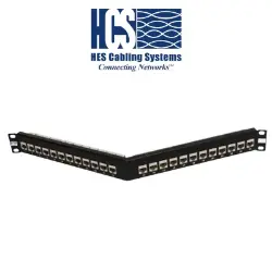 24 port Keystone Jack Boş 19" Açılı Metal Patch Panel resmi